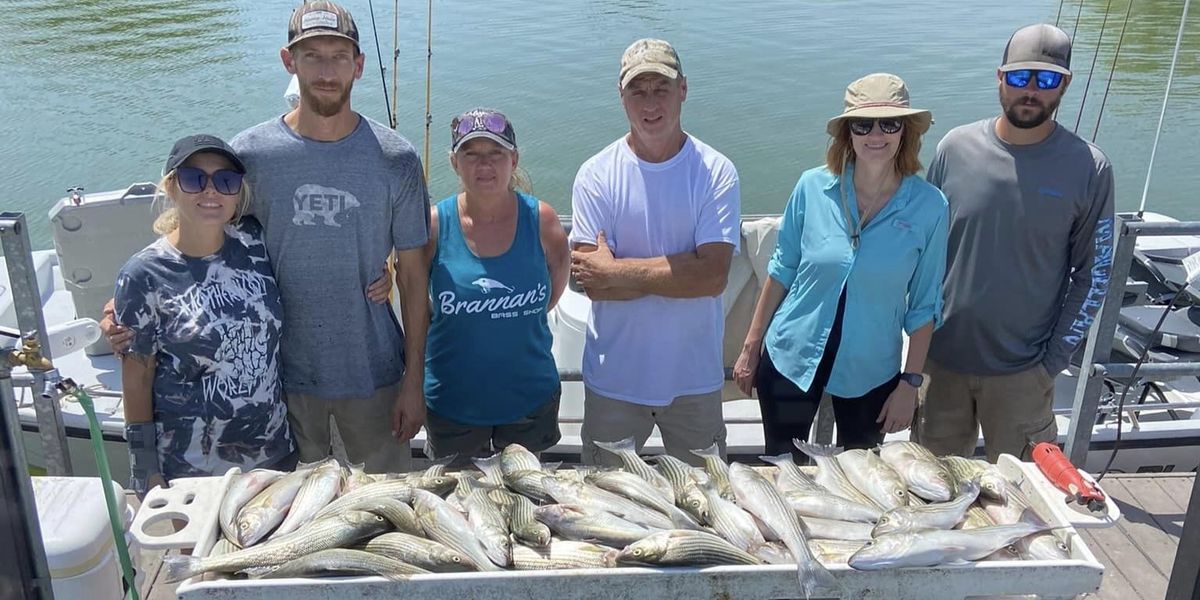 Lake Texoma Morning Striper Fishing with Troy's Guide Service