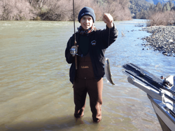 Lone angler fishing in California