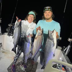 4 chinook salmon caught fishing in MI