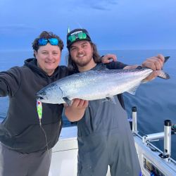 Chinook salmon caught while fishing in Frankfort