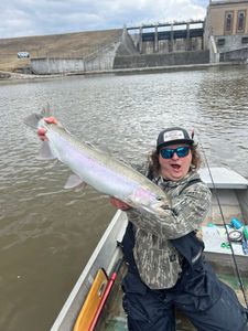 A pink salmon fish caught in Frankfort
