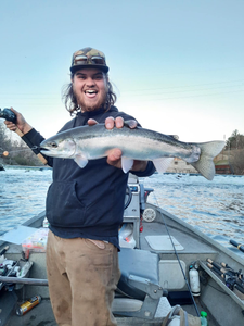 A large sea trout caught in MI while fishing