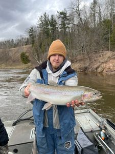 A rainbow trout caught in Frankfort
