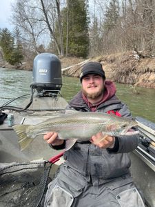 A lone rainbow trout caught while fishing in Frankfort