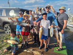 8 freshwater drum, redfish, and redfish caught on fishing tour in Wanchese