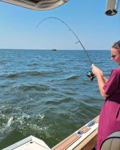 Person fishing in North Carolina