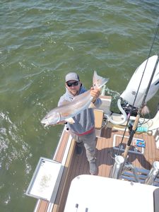 Lone angler fishing in North Carolina