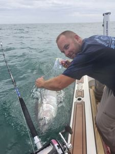 Angler with a fishing rod in NC