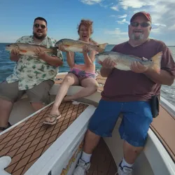 3 redfish caught during a fishing tour in Wanchese