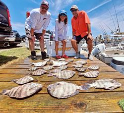 4 huge sheepshead fish caught during fishing tours in NC