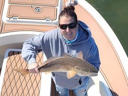 One angler fishing in Wanchese