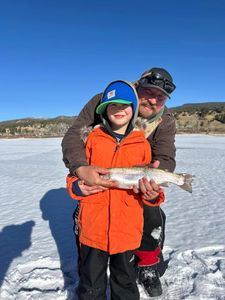 Two people fishing in Colorado