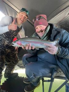 Rainbow trout caught while fishing in Rifle, Colorado