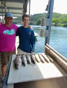Two Chub Mackerel and Rainbow Trout caught fishing in MO