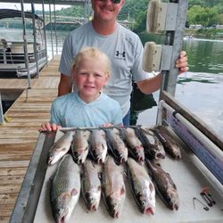 10 rainbow trout and atlantic salmon caught on a fishing trip in MO