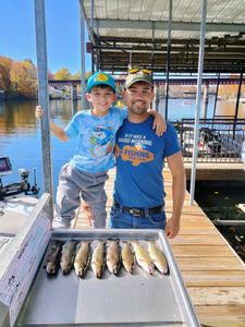 Two rainbow trout caught fishing in Branson