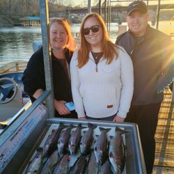 Five rainbow trout and chinook salmon caught fishing in MO