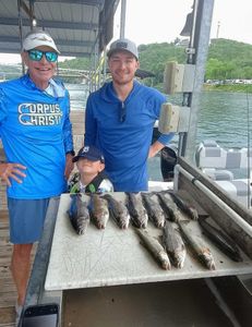 Four Spanish Mackerel and Little Tunny fish caught while fishing in Branson