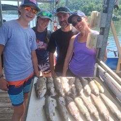 Two rainbow trout caught fishing in Branson