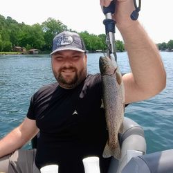One rainbow trout caught in Branson, Missouri
