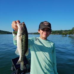 Spotted bass, 19-inch fish, fishing in Branson