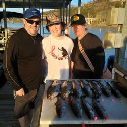 2 wels catfish caught while fishing in Branson