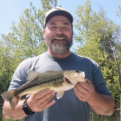 1 fisherman catching fish in Branson