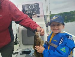 Fishing in Branson with a single fish