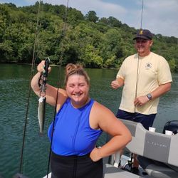 A large rainbow trout caught while fishing in MO