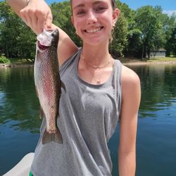 Rainbow trout caught while fishing in Branson