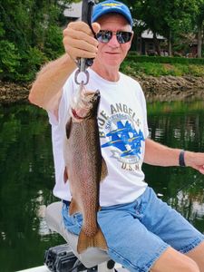Vibrant rainbow trout caught while fishing in MO