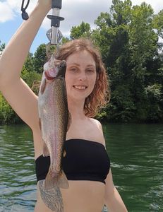 Rainbow trout caught while fishing in MO