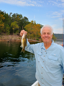 Nice spotted bass using jigging techniques at Hermitage State Park Ramp!