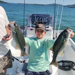 Two big fish caught during a fishing trip in MO