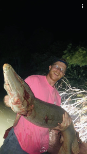 Angler with a catch in Aransas Pass