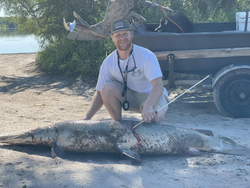 Lone angler fishing in TX