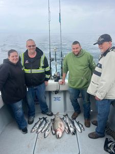 Two anglers fishing in Muskegon
