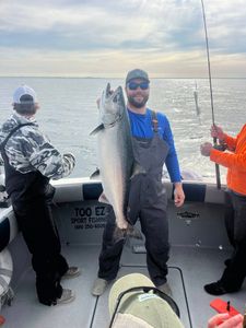 Coho Salmon caught during fishing cruise in Muskegon