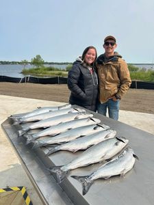 2 big fish caught while cruising and fishing in MI