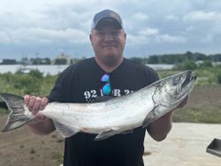 Angler enjoying a cruise in Muskegon