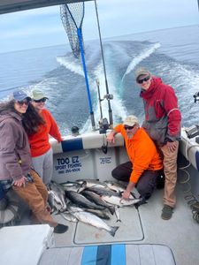 Scenic cruising and fishing trip on the lake in MI with 2 small fish
