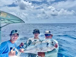 Three people fishing in Islamorada, Florida