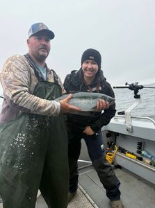 Two people fishing in Oregon