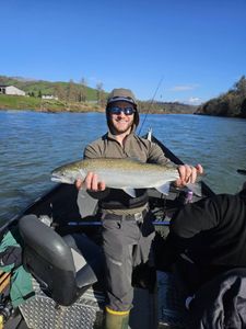 Rainbow trout caught while fishing on river in Roseburg Oregon