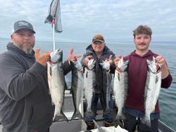5 chinook and coho salmon caught fishing in OR
