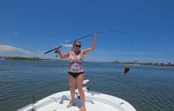A person fishing in Port Orange