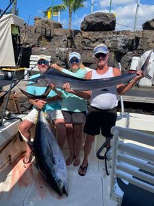 Two blackfin tuna fish caught in Kailua-Kona