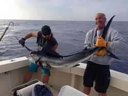 Successful catch of a 43-inch blue marlin fish in HI