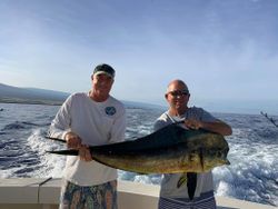Two people fishing in Kailua-Kona
