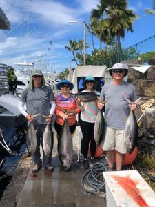 Five king mackerel, yellowfin tuna, and blackfin tuna caught in HI